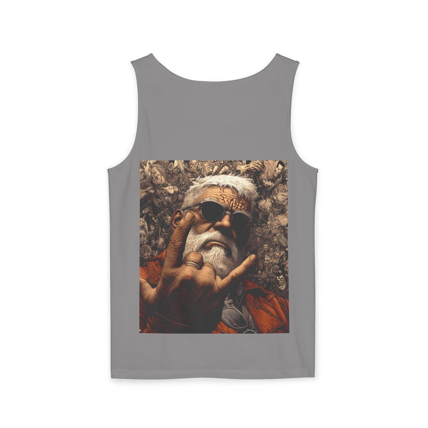 Unisex Garment-Dyed Tank Top | Bold Bear & Rock Vibes