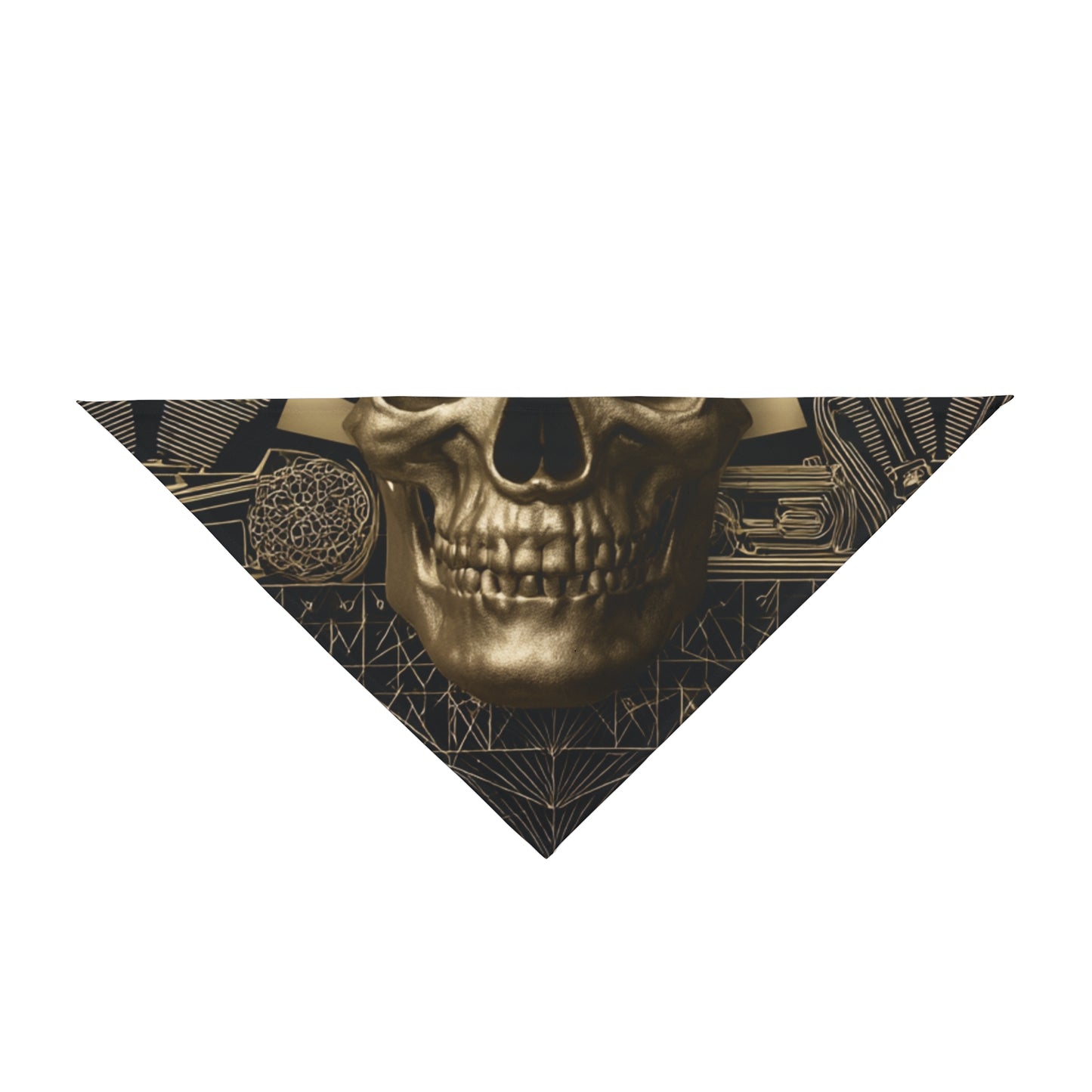 Gothic Pet Bandana, Stylish Dog Accessories, Halloween Pet Apparel, Skull Print Pet Wear, Unique Gifts for Dog Lovers