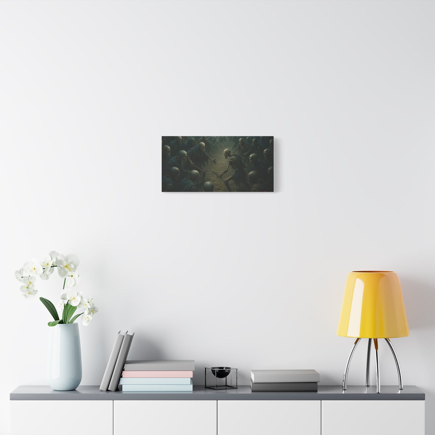 Eerie Skeleton Art Print, Dark Wall Decor, Gothic Home Decoration, Horror Artwork, Unique Gift for Halloween