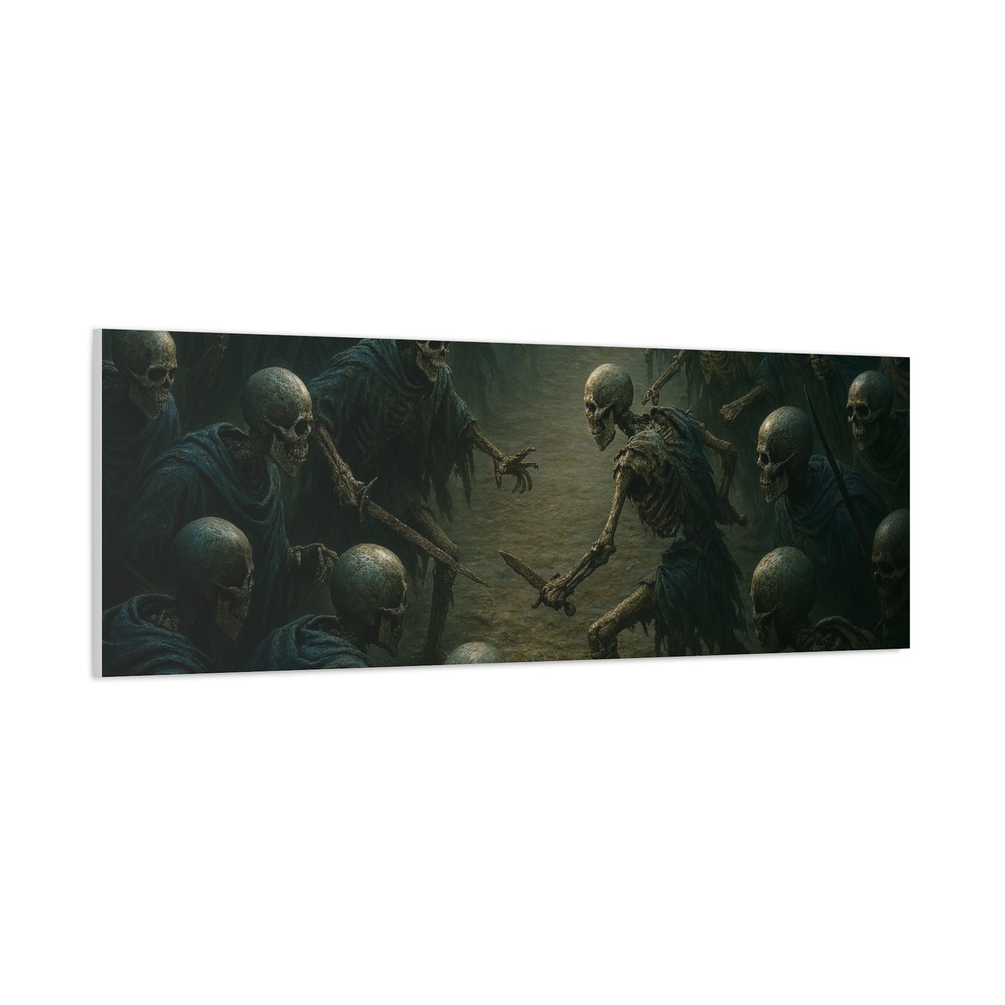 Eerie Skeleton Art Print, Dark Wall Decor, Gothic Home Decoration, Horror Artwork, Unique Gift for Halloween