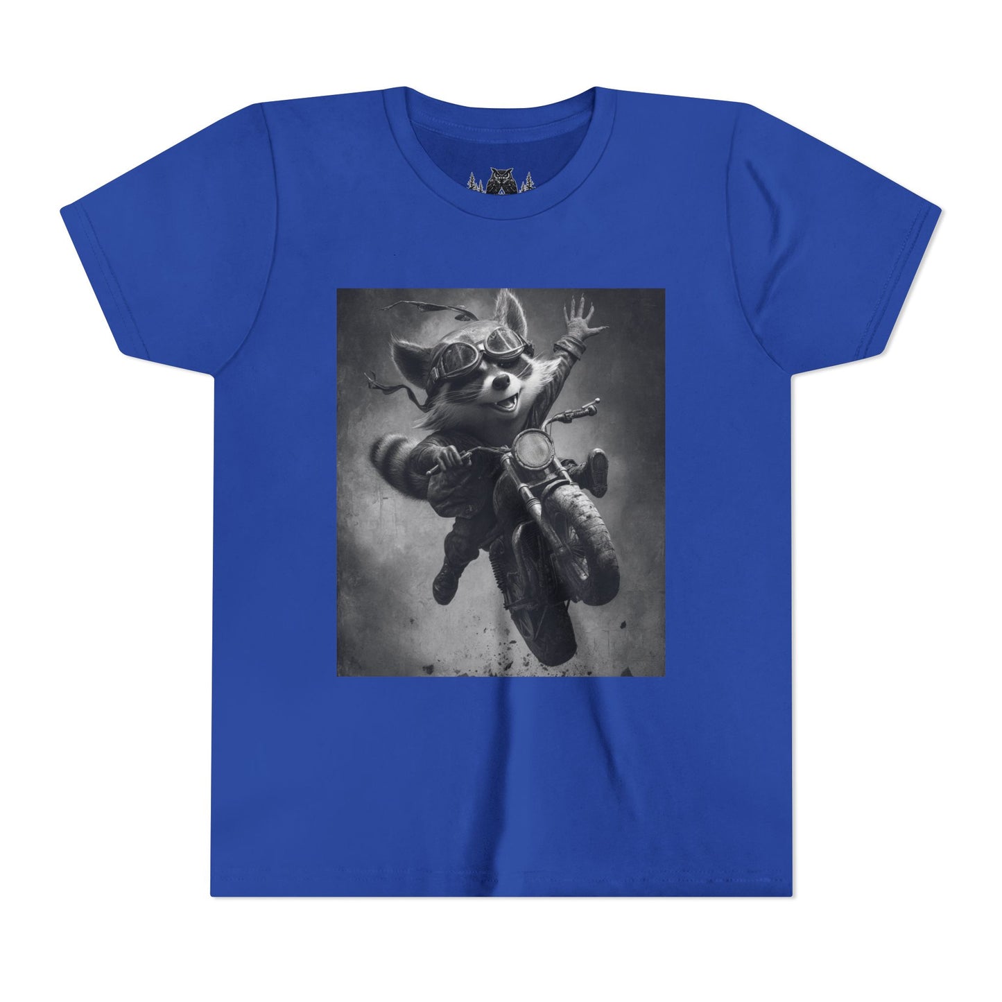 Adventure Awaits Youth Tee, Cool Kids Shirt, Motorcycle Graphic T-Shirt, Fun Gift for Boys, Playful Apparel for Adventures
