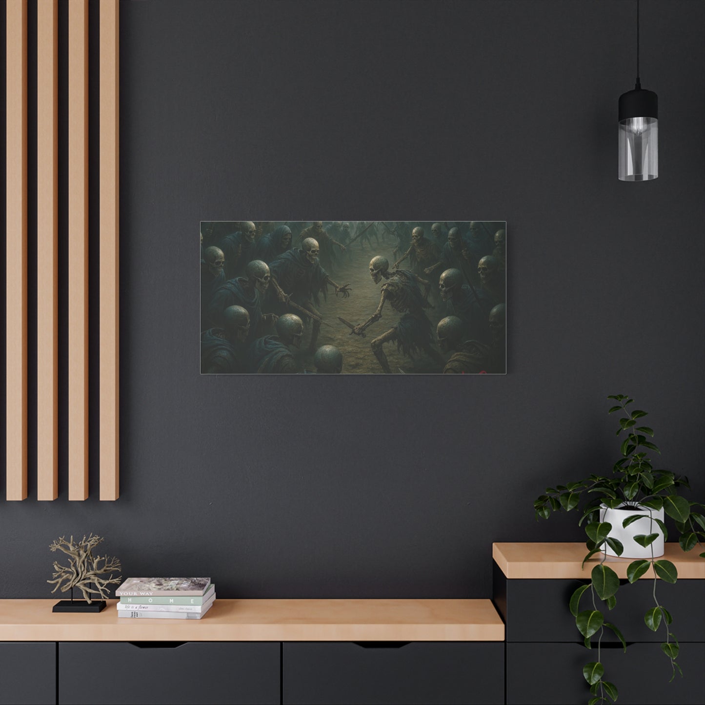 Eerie Skeleton Art Print, Dark Wall Decor, Gothic Home Decoration, Horror Artwork, Unique Gift for Halloween