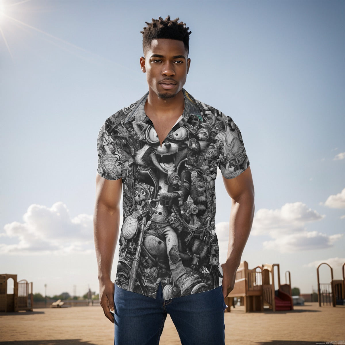 All-Over Print Men's Shirt