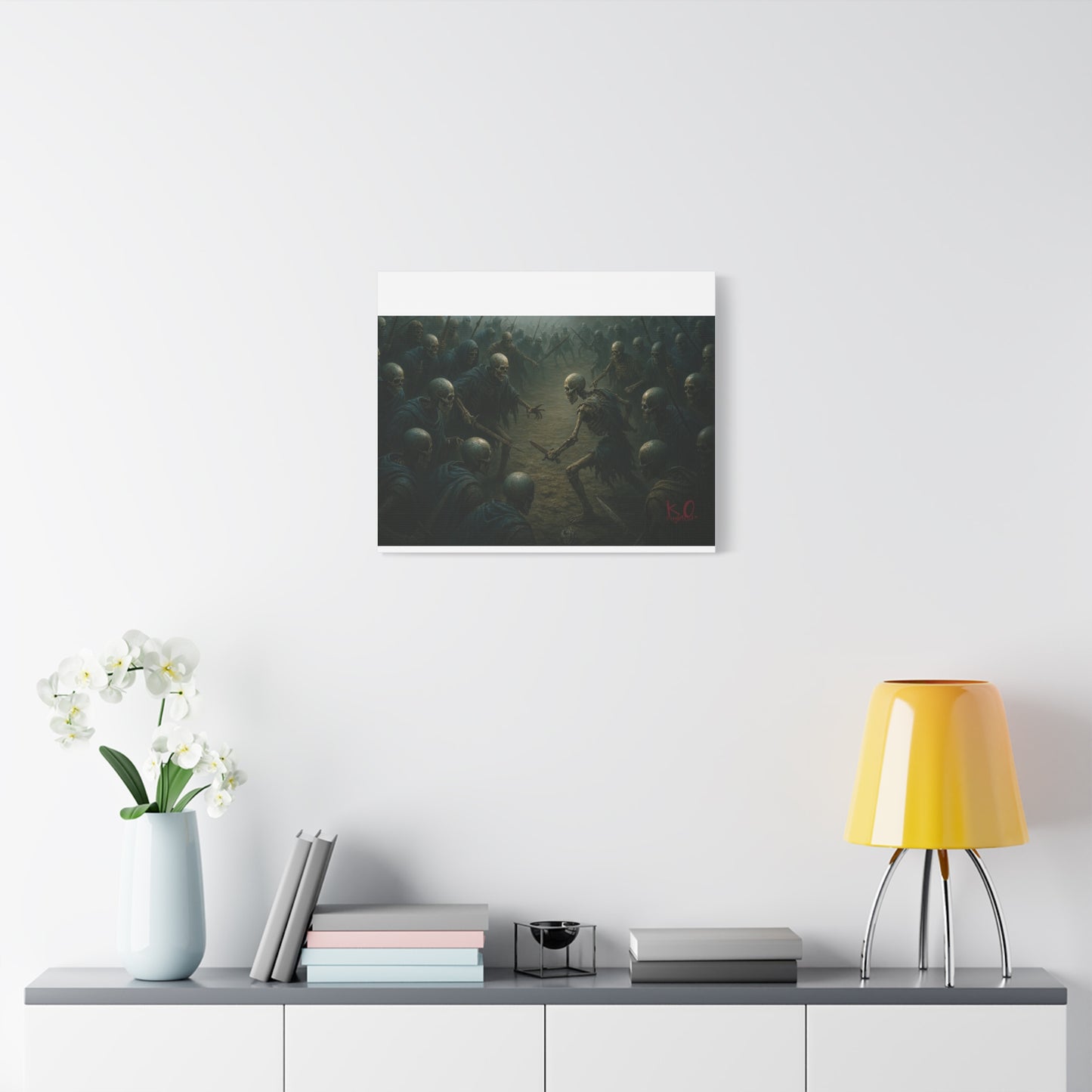 Eerie Skeleton Art Print, Dark Wall Decor, Gothic Home Decoration, Horror Artwork, Unique Gift for Halloween