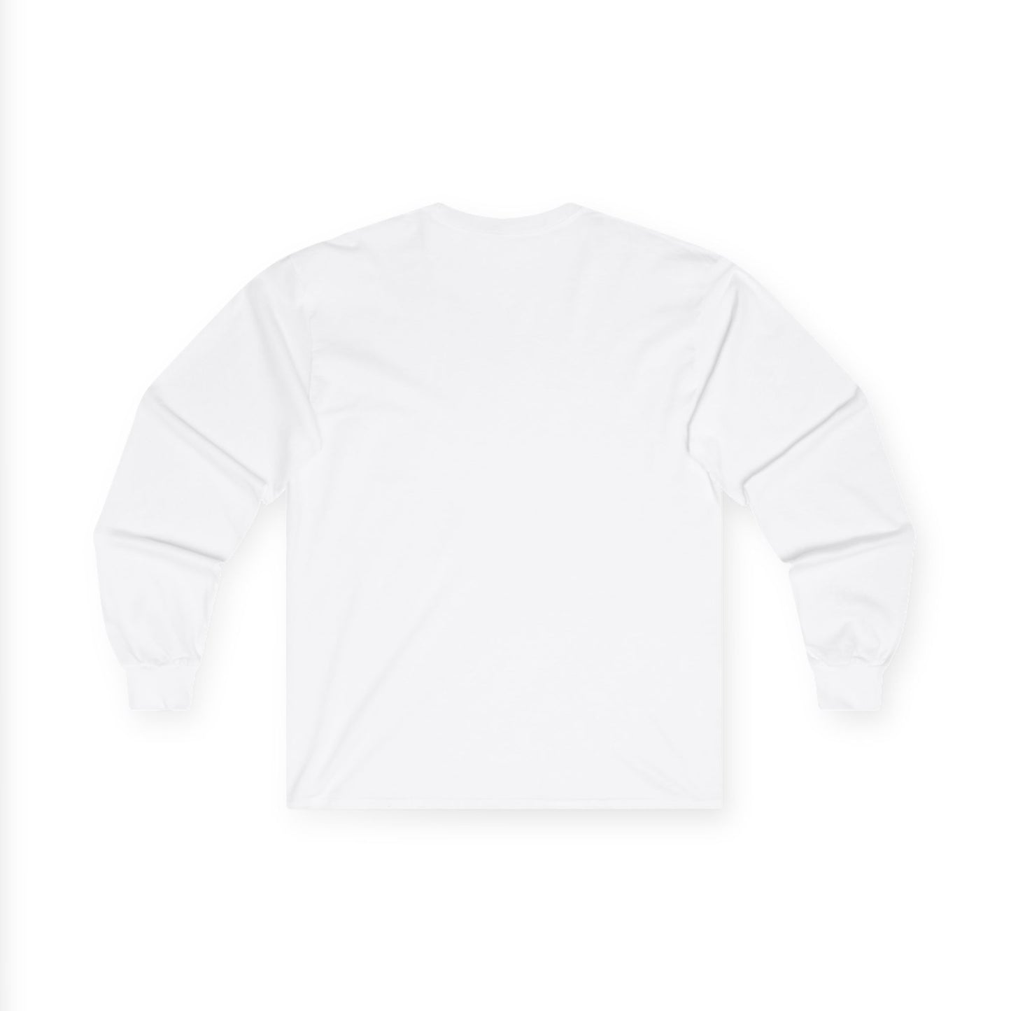 Long Sleeve Tee - Old School Biker Falling to the Crowd Design