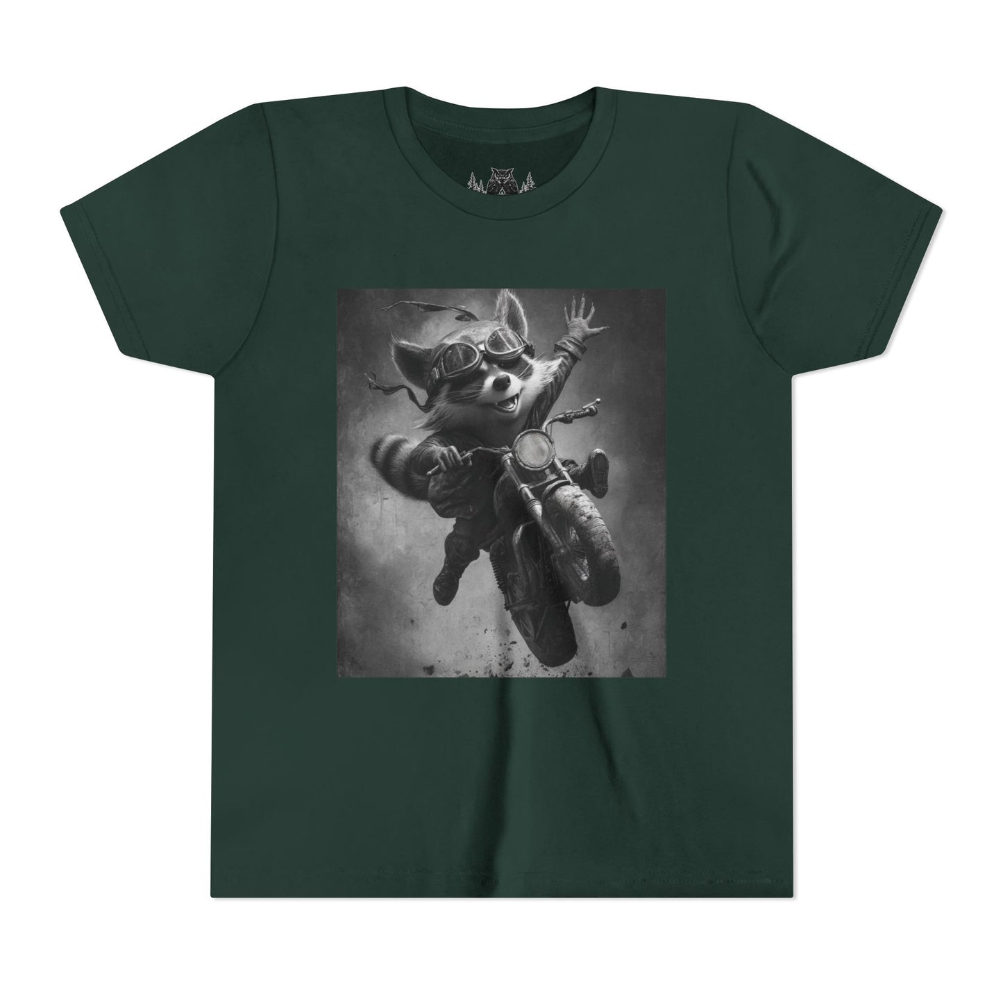 Adventure Awaits Youth Tee, Cool Kids Shirt, Motorcycle Graphic T-Shirt, Fun Gift for Boys, Playful Apparel for Adventures