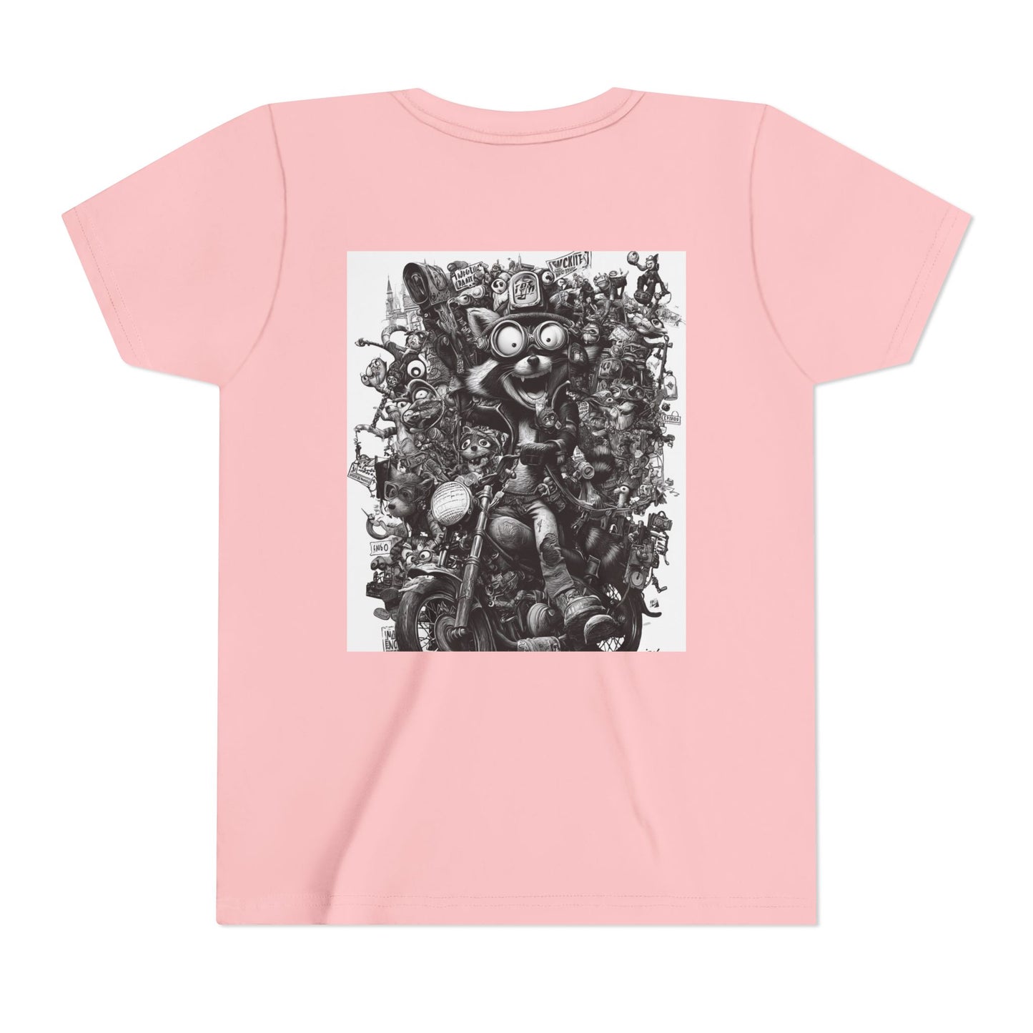 Adventure Awaits Youth Tee, Cool Kids Shirt, Motorcycle Graphic T-Shirt, Fun Gift for Boys, Playful Apparel for Adventures