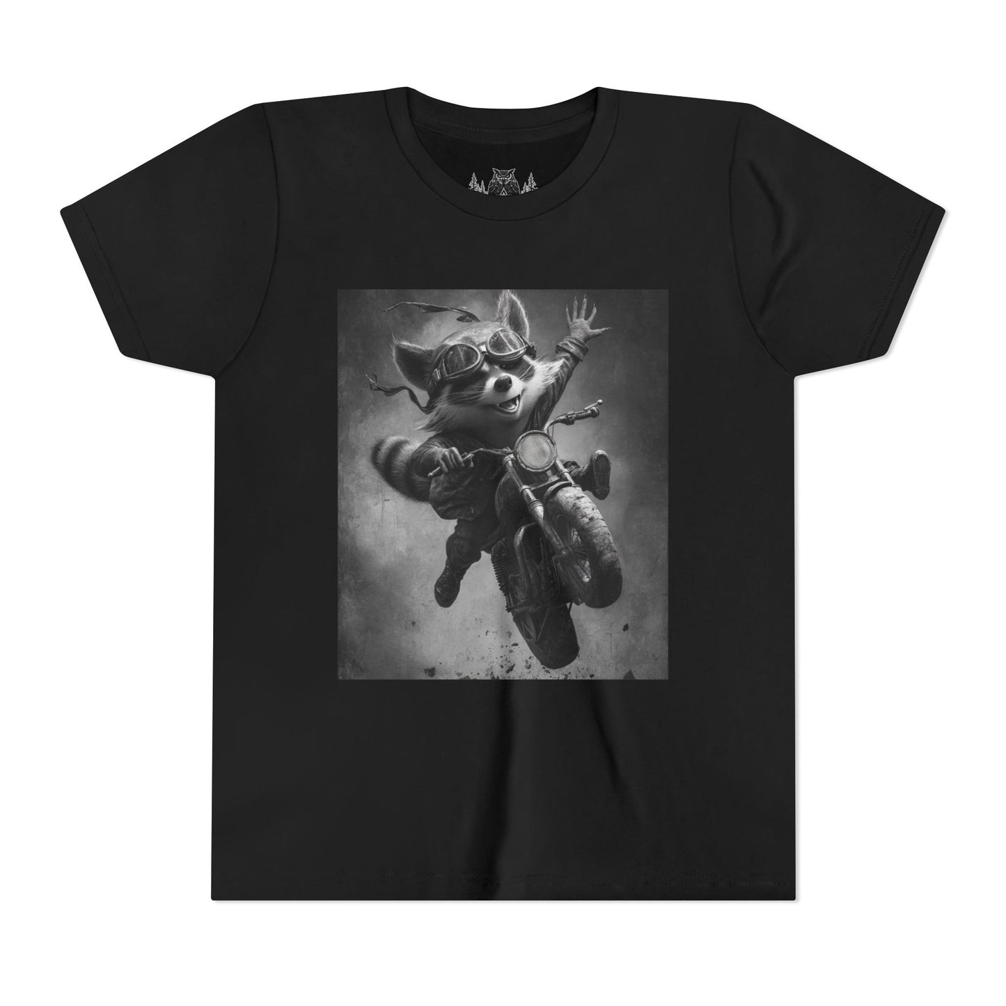 Adventure Awaits Youth Tee, Cool Kids Shirt, Motorcycle Graphic T-Shirt, Fun Gift for Boys, Playful Apparel for Adventures