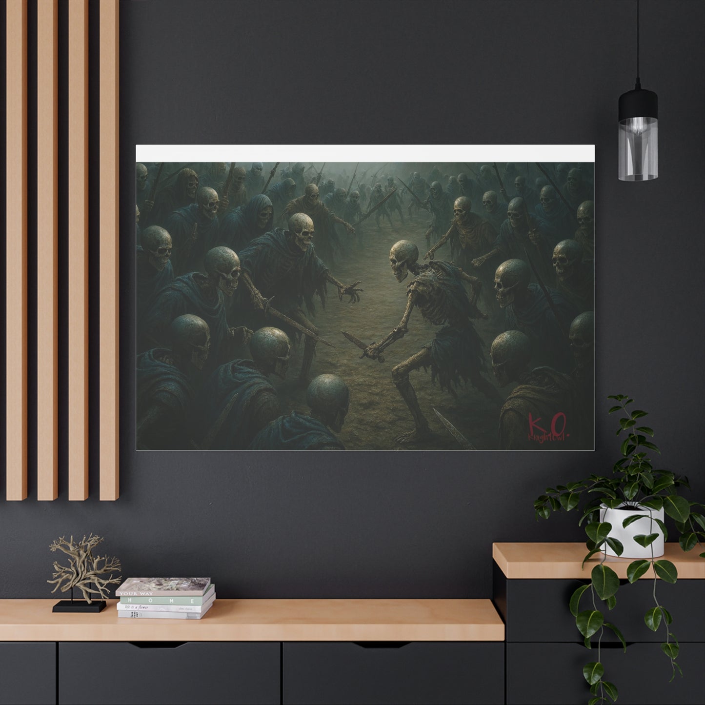 Eerie Skeleton Art Print, Dark Wall Decor, Gothic Home Decoration, Horror Artwork, Unique Gift for Halloween