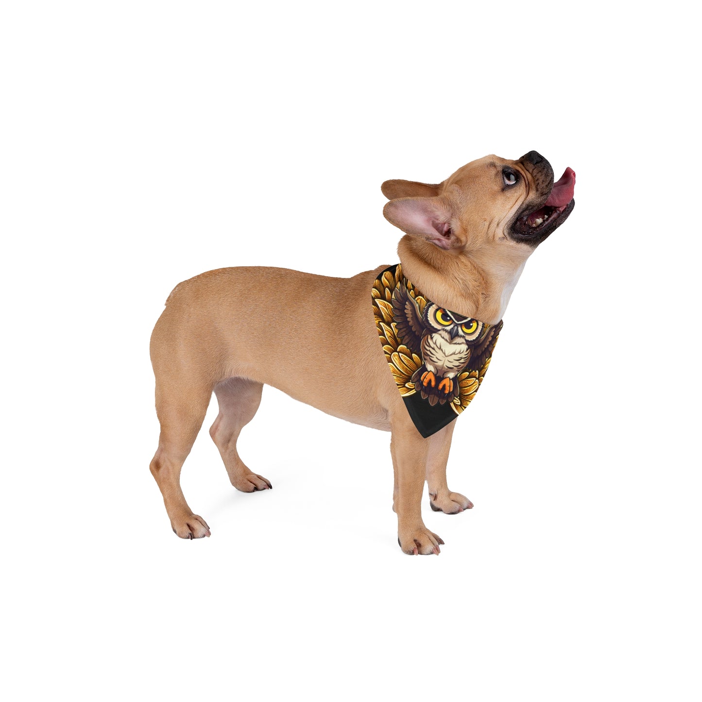 Owl Design Pet Bandana - Stylish Accessory for Pets, Perfect for Fall Celebrations