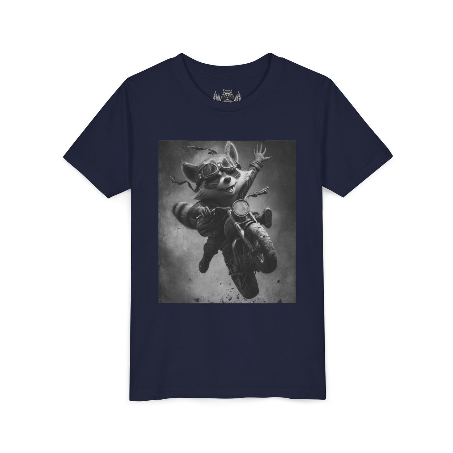 Adventure Awaits Youth Tee, Cool Kids Shirt, Motorcycle Graphic T-Shirt, Fun Gift for Boys, Playful Apparel for Adventures