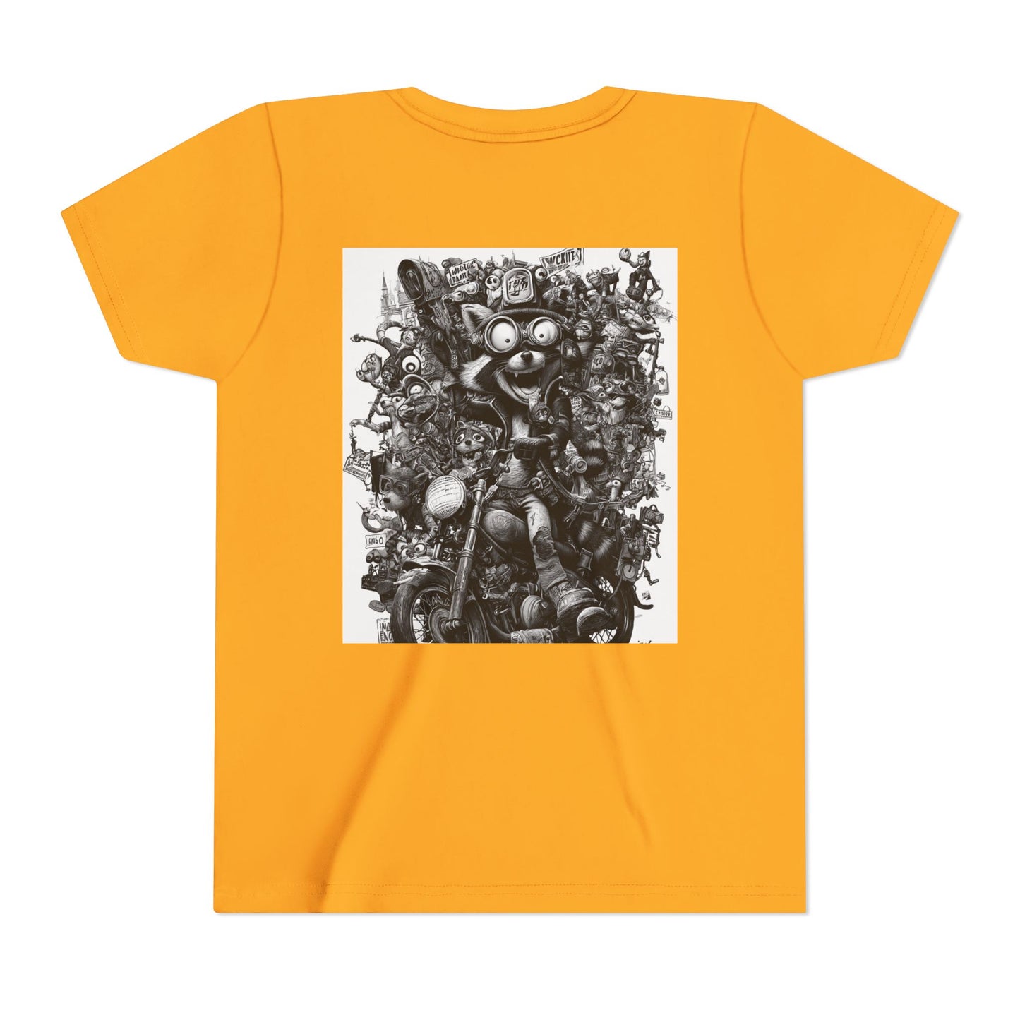 Adventure Awaits Youth Tee, Cool Kids Shirt, Motorcycle Graphic T-Shirt, Fun Gift for Boys, Playful Apparel for Adventures