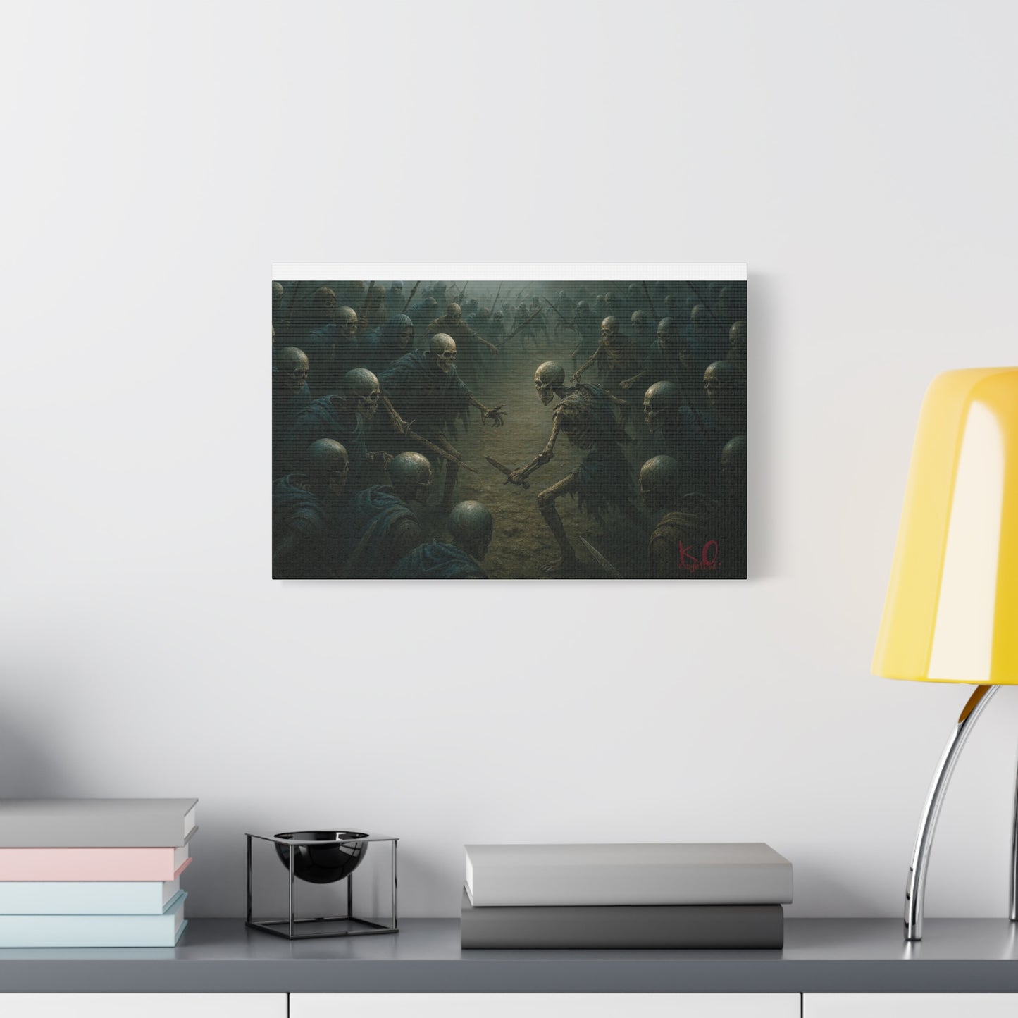 Eerie Skeleton Art Print, Dark Wall Decor, Gothic Home Decoration, Horror Artwork, Unique Gift for Halloween