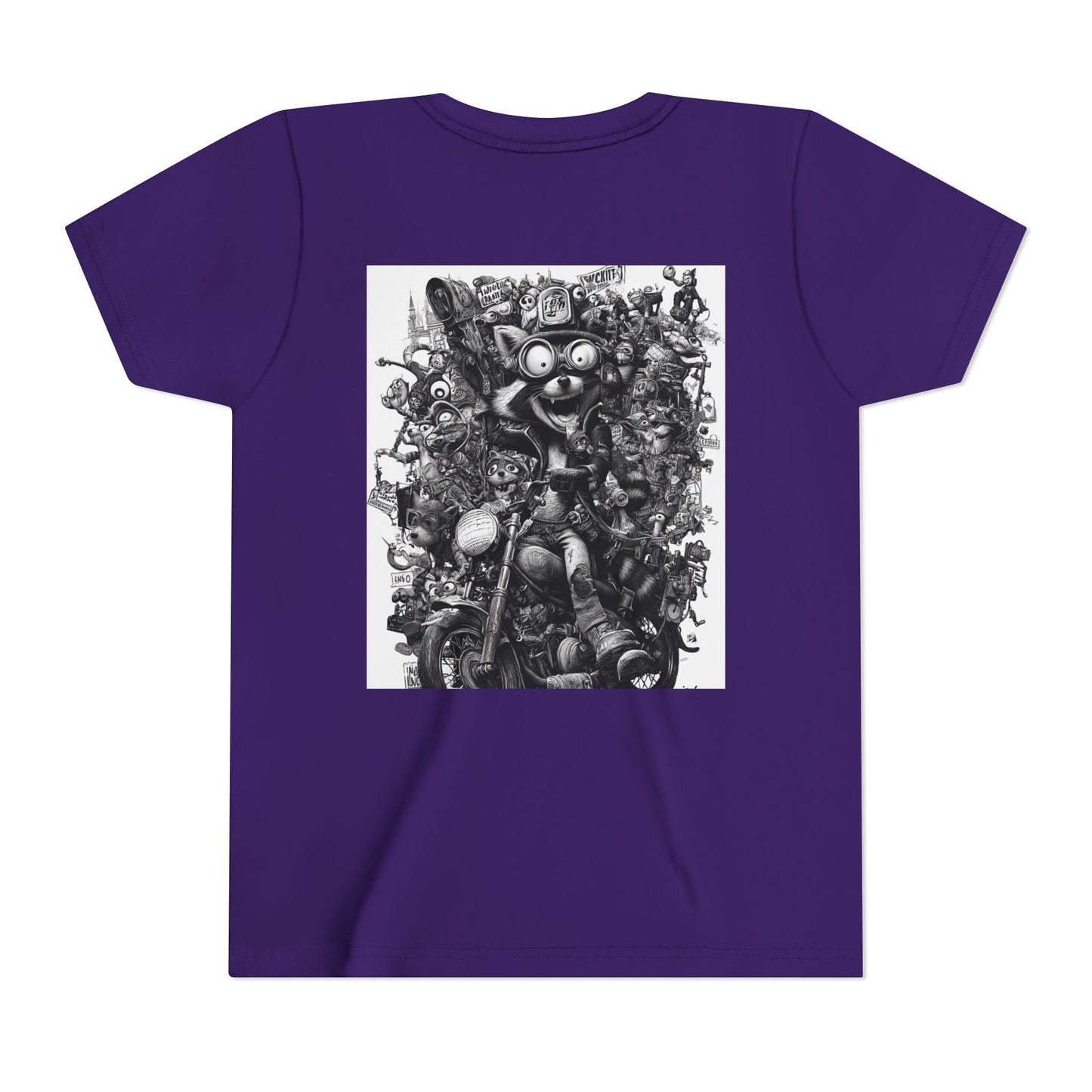 Adventure Awaits Youth Tee, Cool Kids Shirt, Motorcycle Graphic T-Shirt, Fun Gift for Boys, Playful Apparel for Adventures