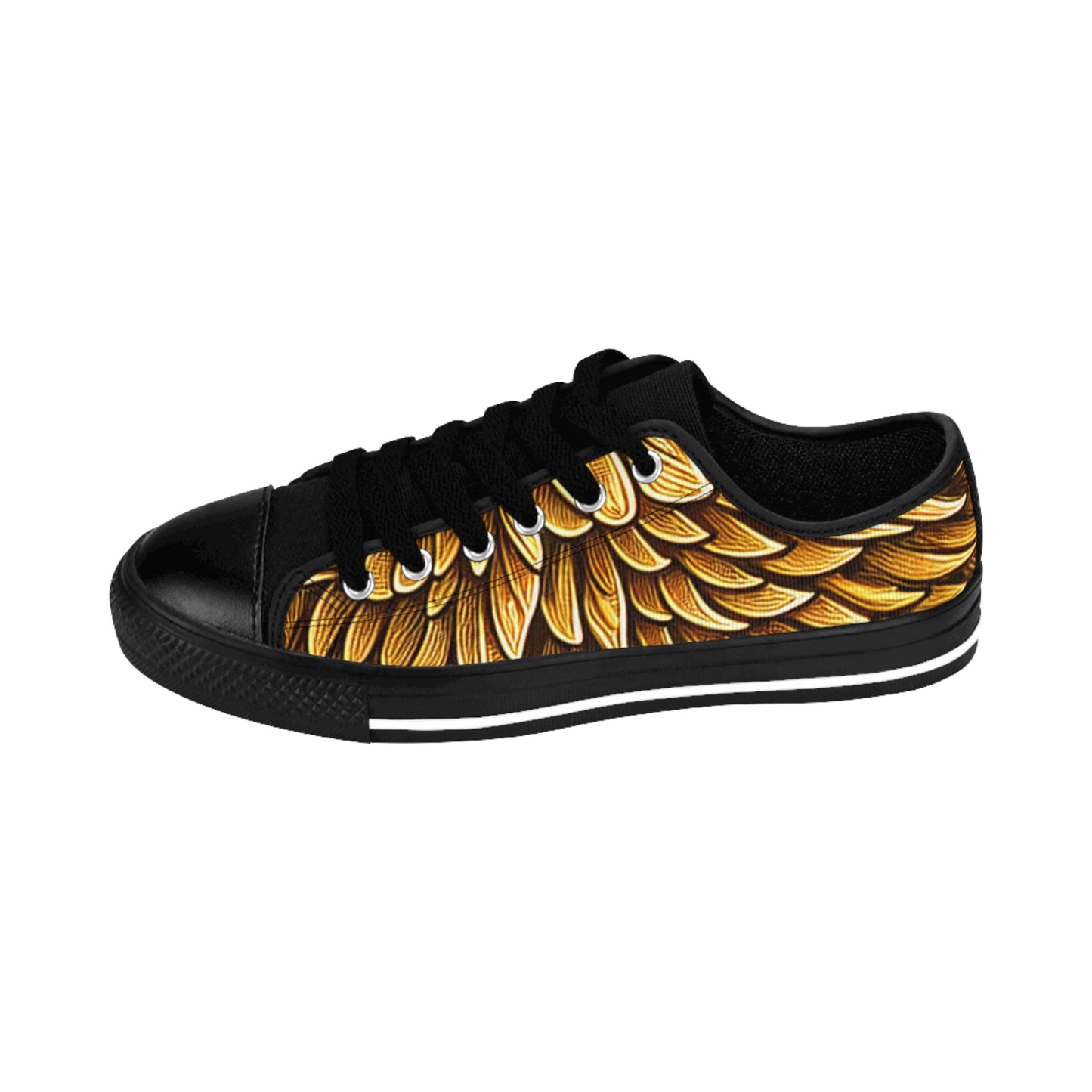 Gold Winged Men's Sneakers - Unique Style for A Bold Statement