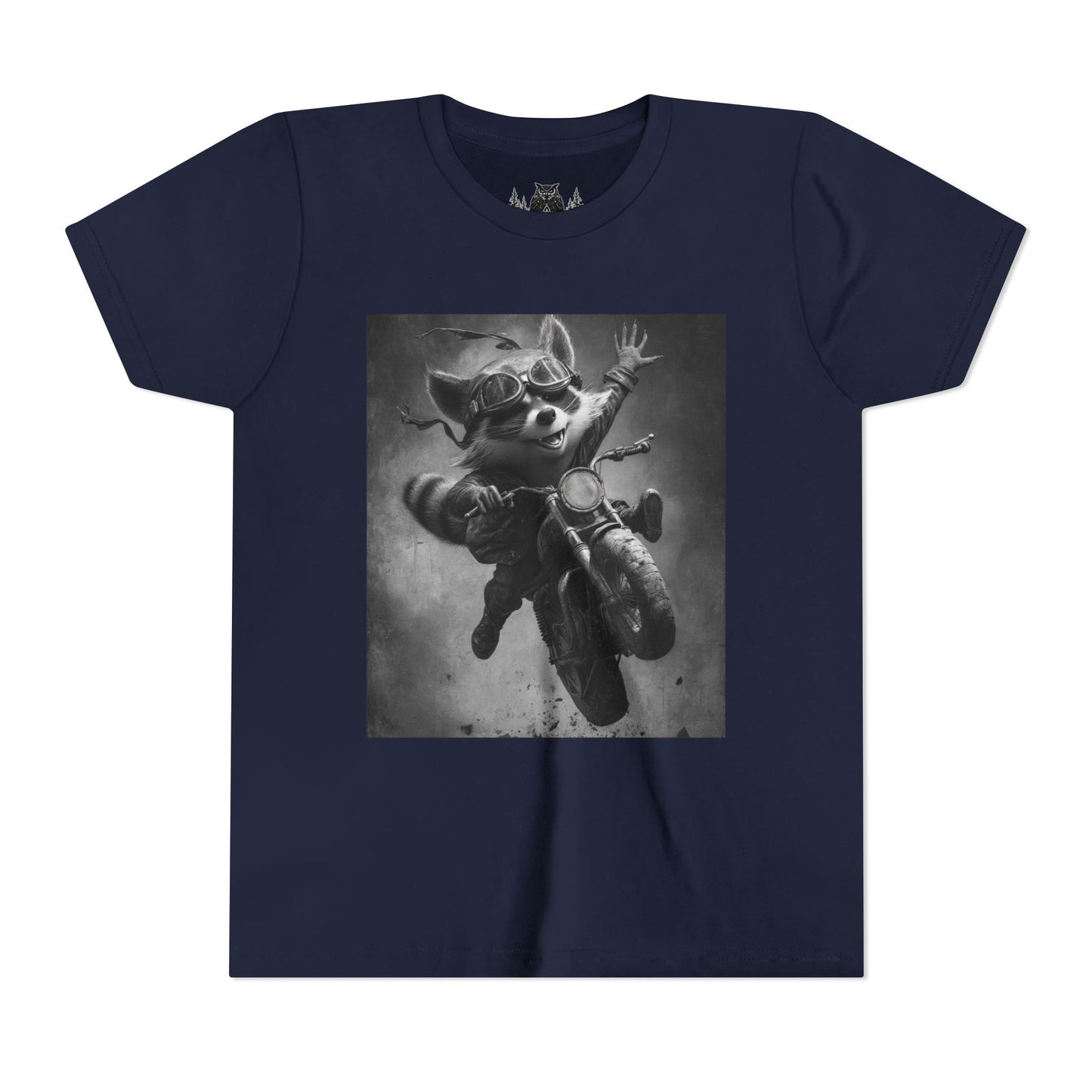 Adventure Awaits Youth Tee, Cool Kids Shirt, Motorcycle Graphic T-Shirt, Fun Gift for Boys, Playful Apparel for Adventures