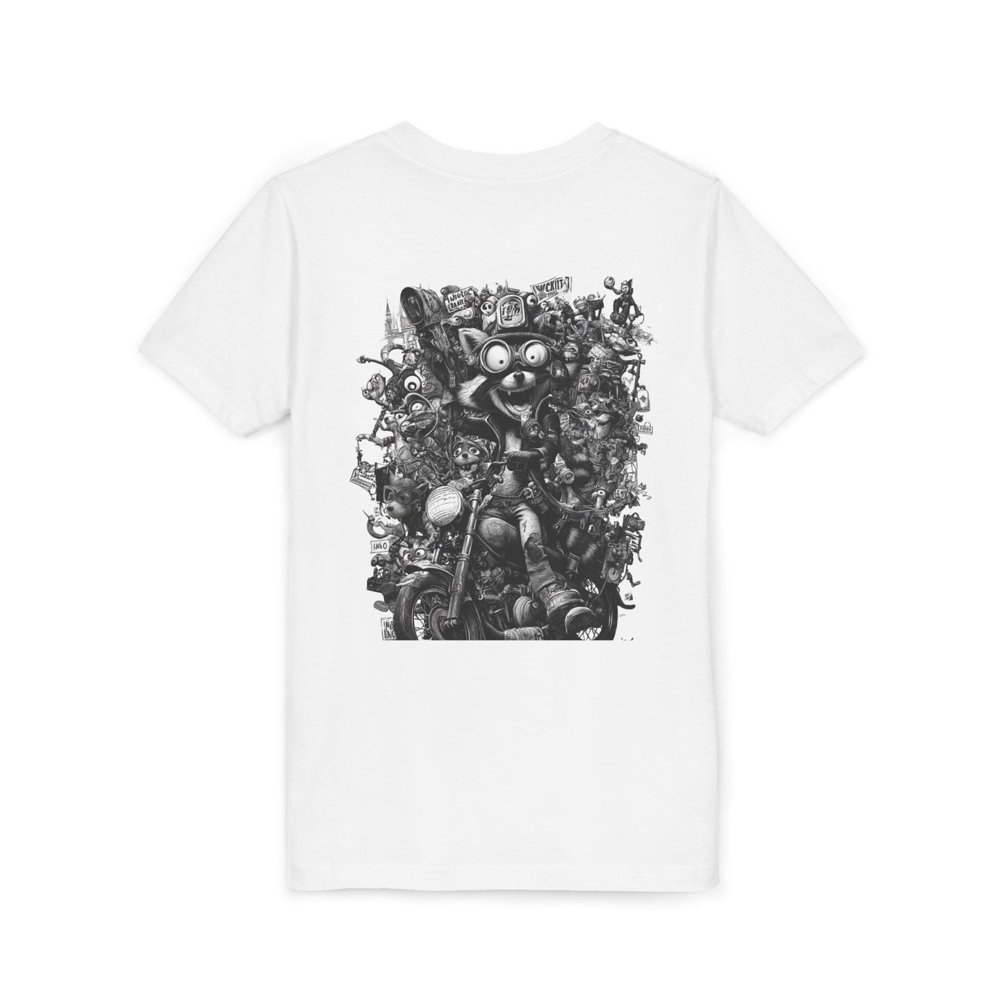 Adventure Awaits Youth Tee, Cool Kids Shirt, Motorcycle Graphic T-Shirt, Fun Gift for Boys, Playful Apparel for Adventures