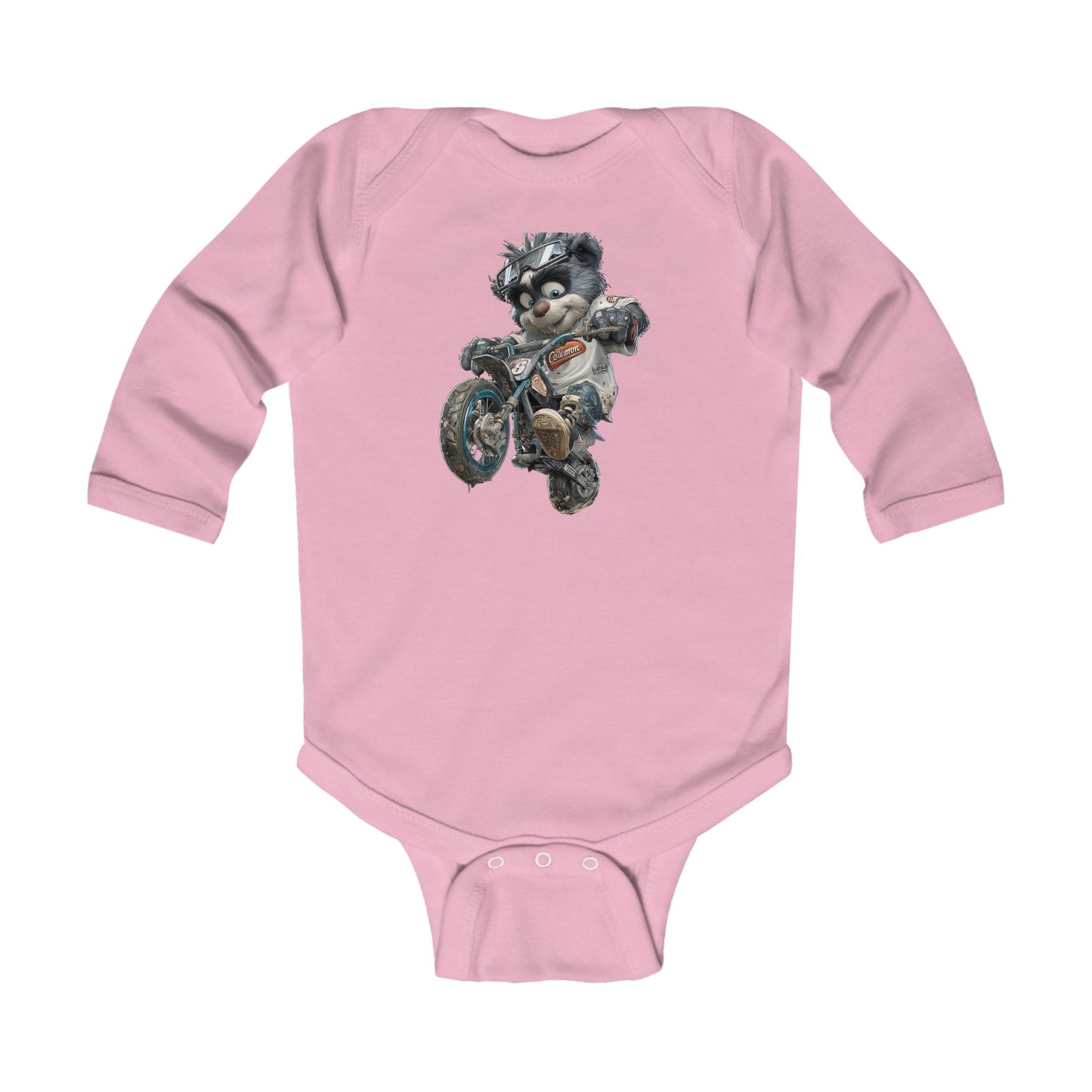 Cool Motorcycle Racer Infant Long Sleeve Bodysuit - Baby Boy Outfit