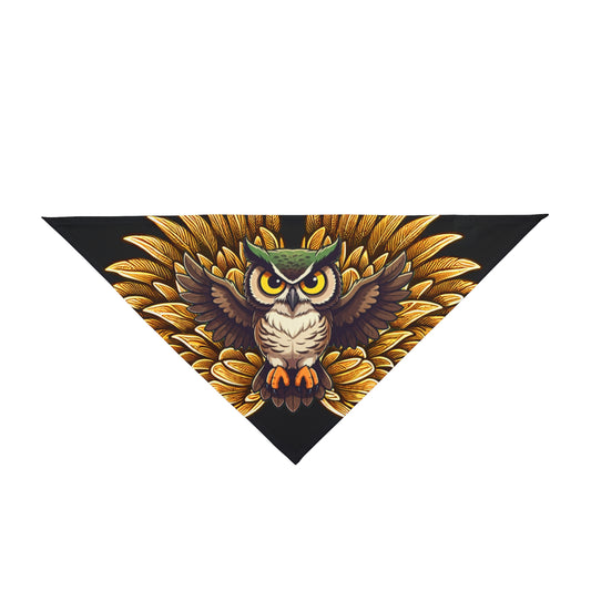 Owl Design Pet Bandana - Stylish Accessory for Pets, Perfect for Fall Celebrations