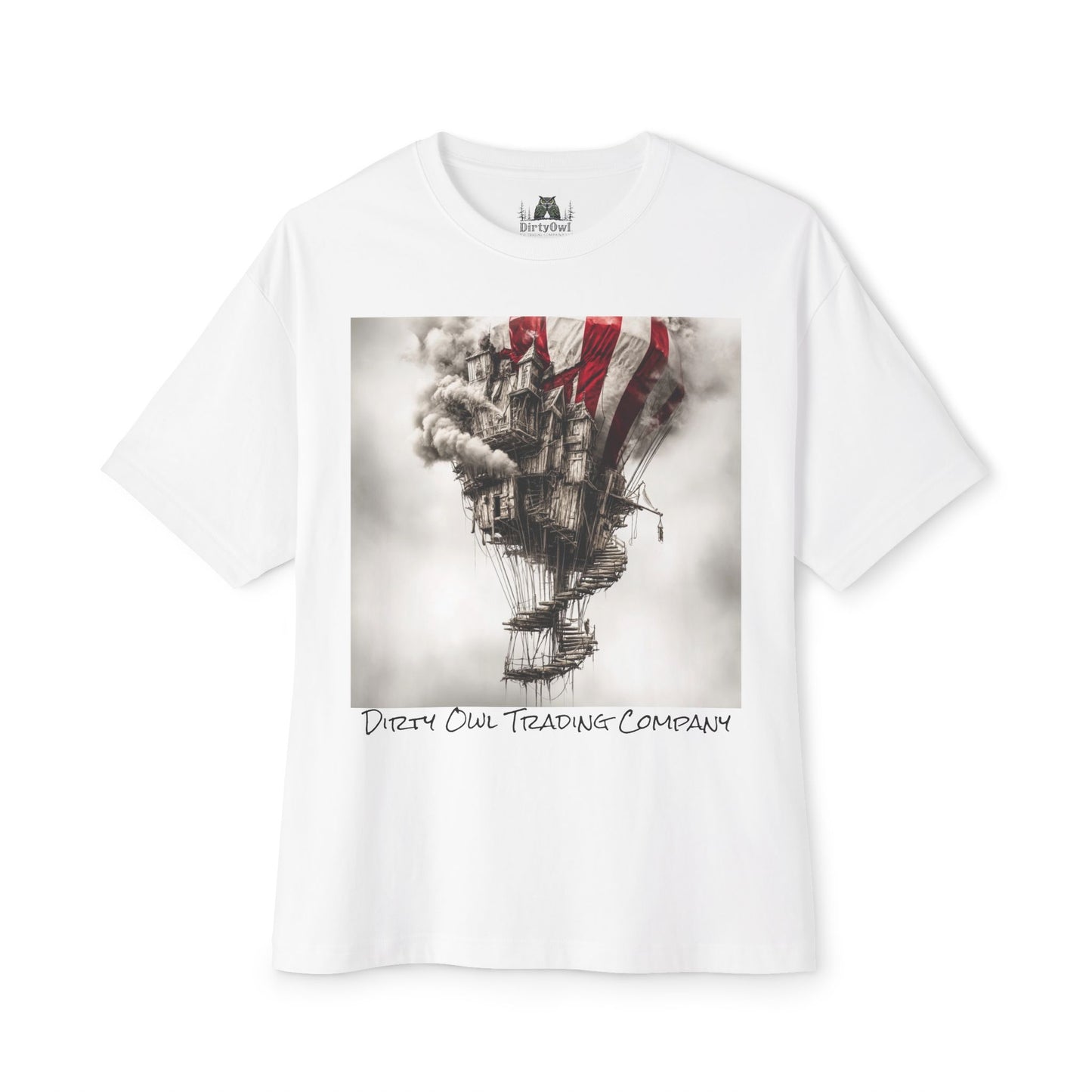 Oversized Tee Hot Air Balloon Mobile Home Adventure Shirt
