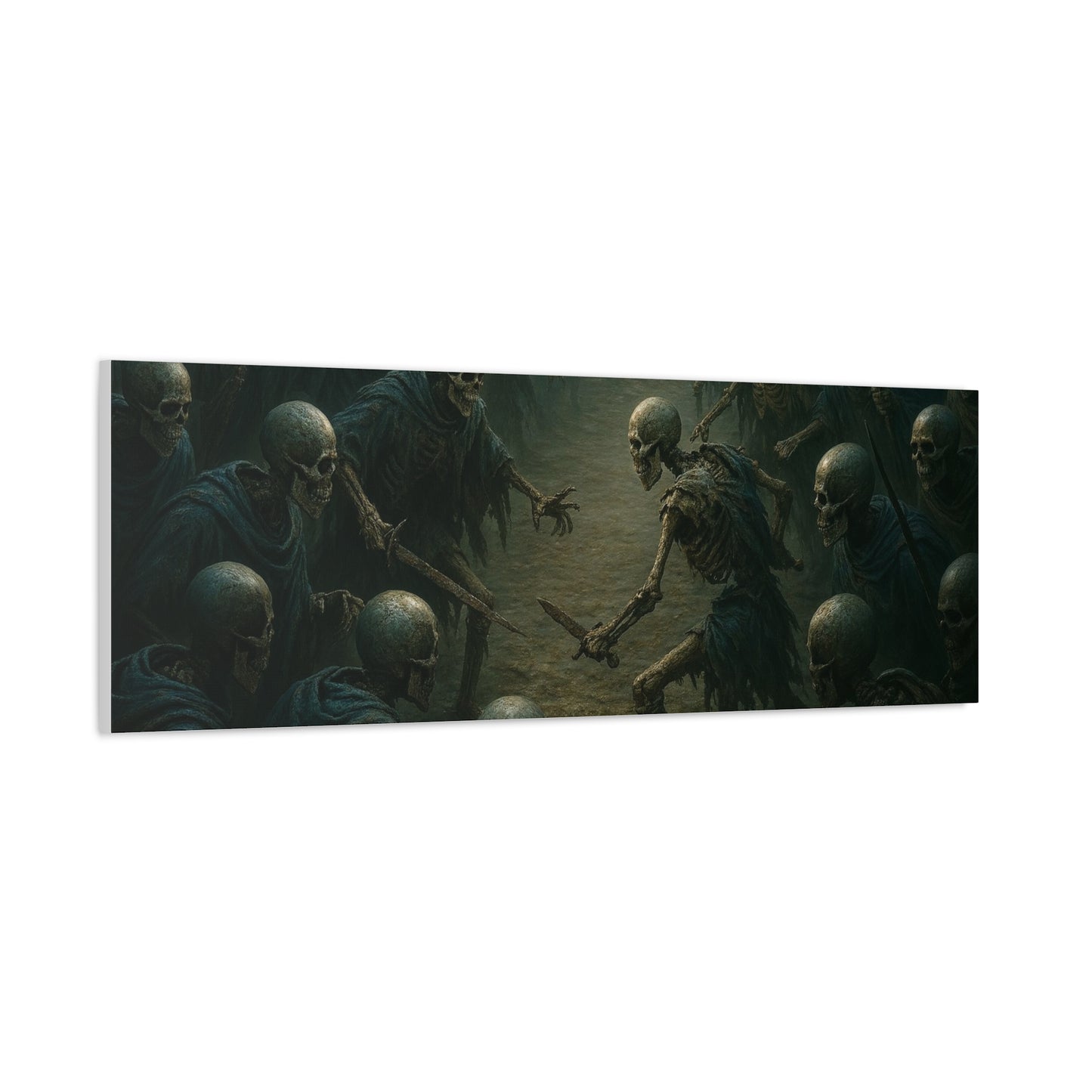 Eerie Skeleton Art Print, Dark Wall Decor, Gothic Home Decoration, Horror Artwork, Unique Gift for Halloween