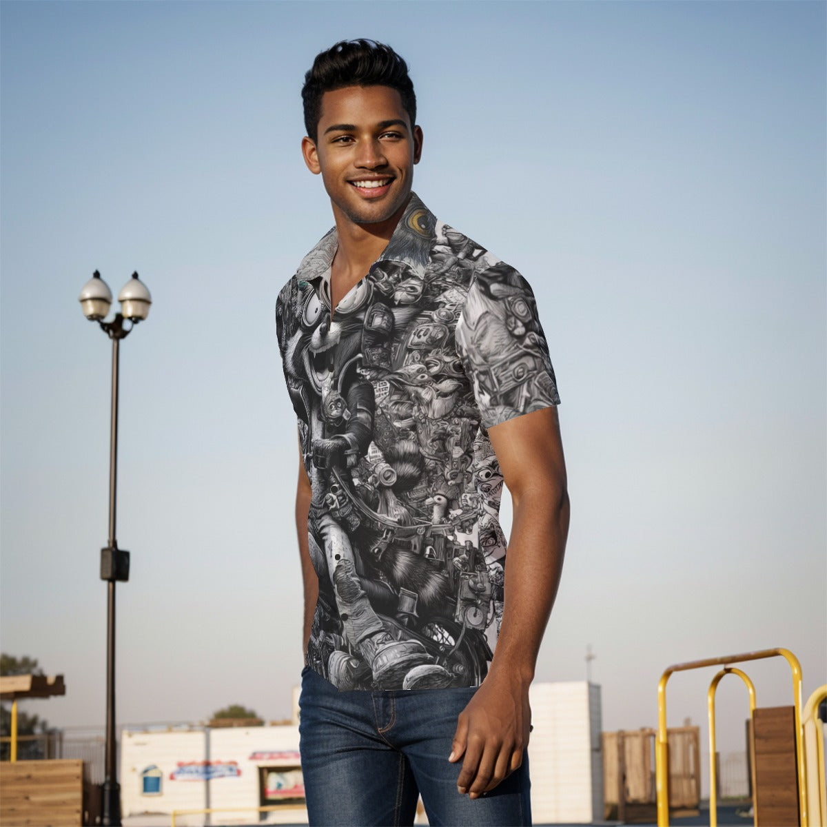 All-Over Print Men's Shirt