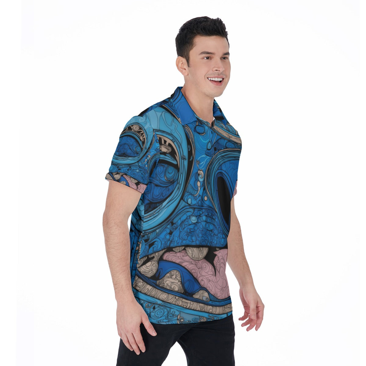 All-Over Print Men's Polo Shirt