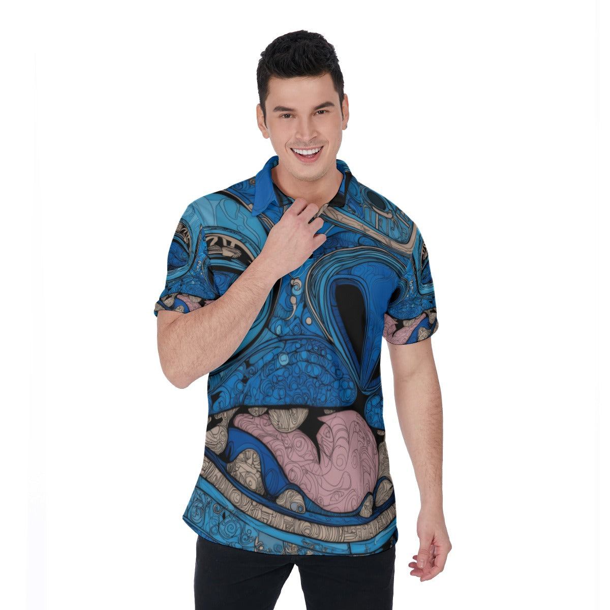 All-Over Print Men's Polo Shirt