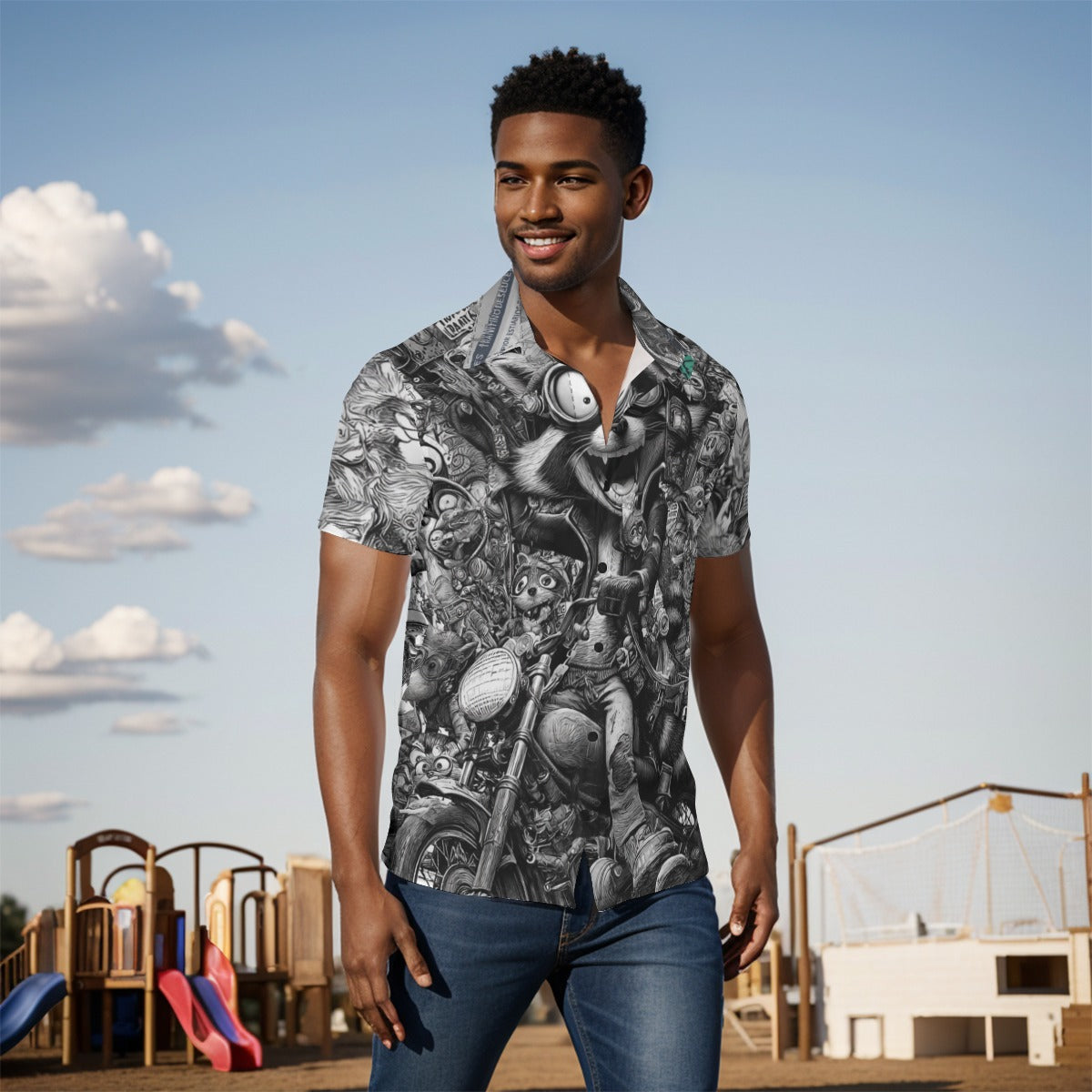 All-Over Print Men's Shirt