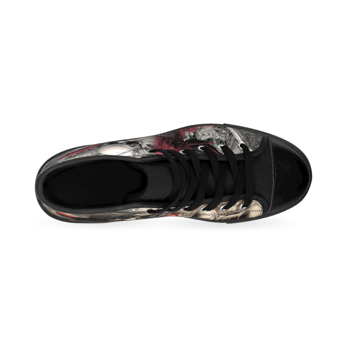 Men's Classic Sneakers with Unique Graphic Design – Stylish High-Top Shoes for Trendsetters