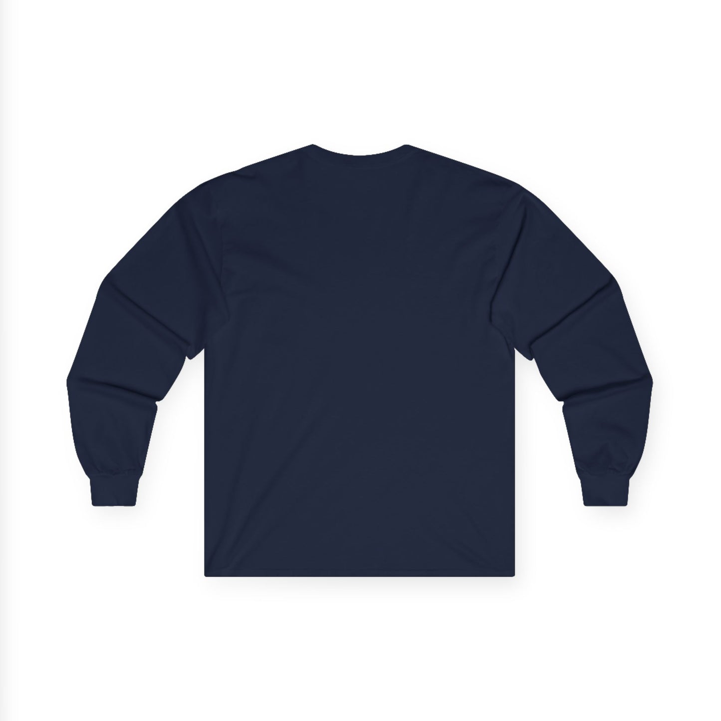 Long Sleeve Tee - Old School Biker Falling to the Crowd Design
