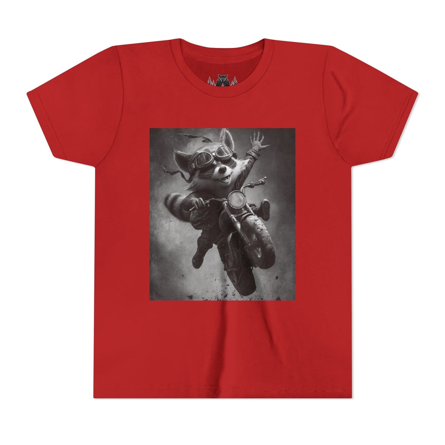 Adventure Awaits Youth Tee, Cool Kids Shirt, Motorcycle Graphic T-Shirt, Fun Gift for Boys, Playful Apparel for Adventures