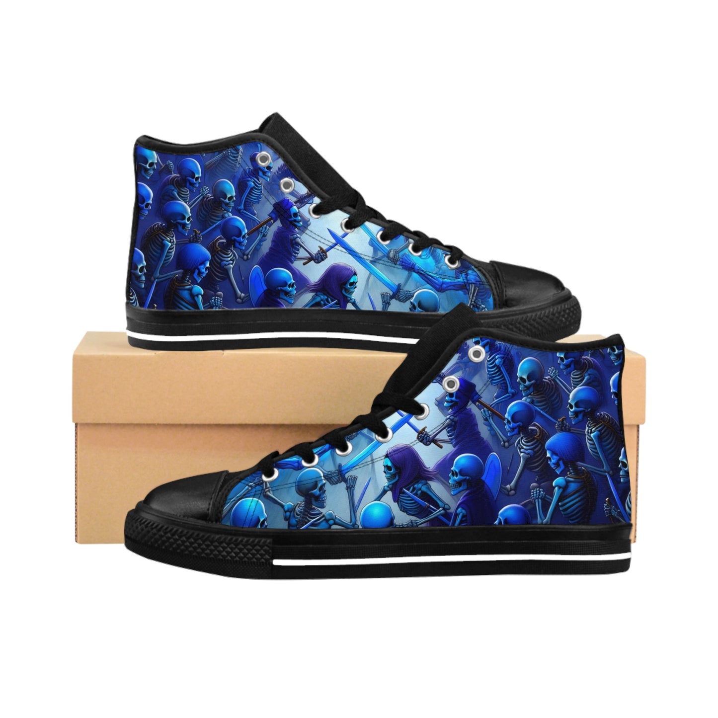 Men's High-Top Sneakers, Cool Graphic Sneakers, Unique Streetwear, Casual Shoes, Trendy Footwear, Gift for Him
