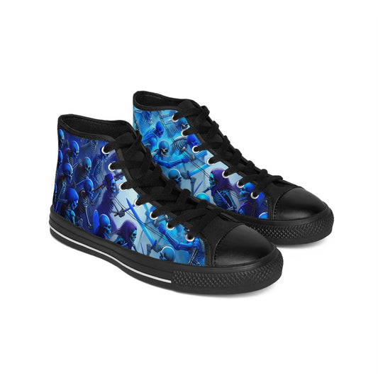 Men's High-Top Sneakers, Cool Graphic Sneakers, Unique Streetwear, Casual Shoes, Trendy Footwear, Gift for Him