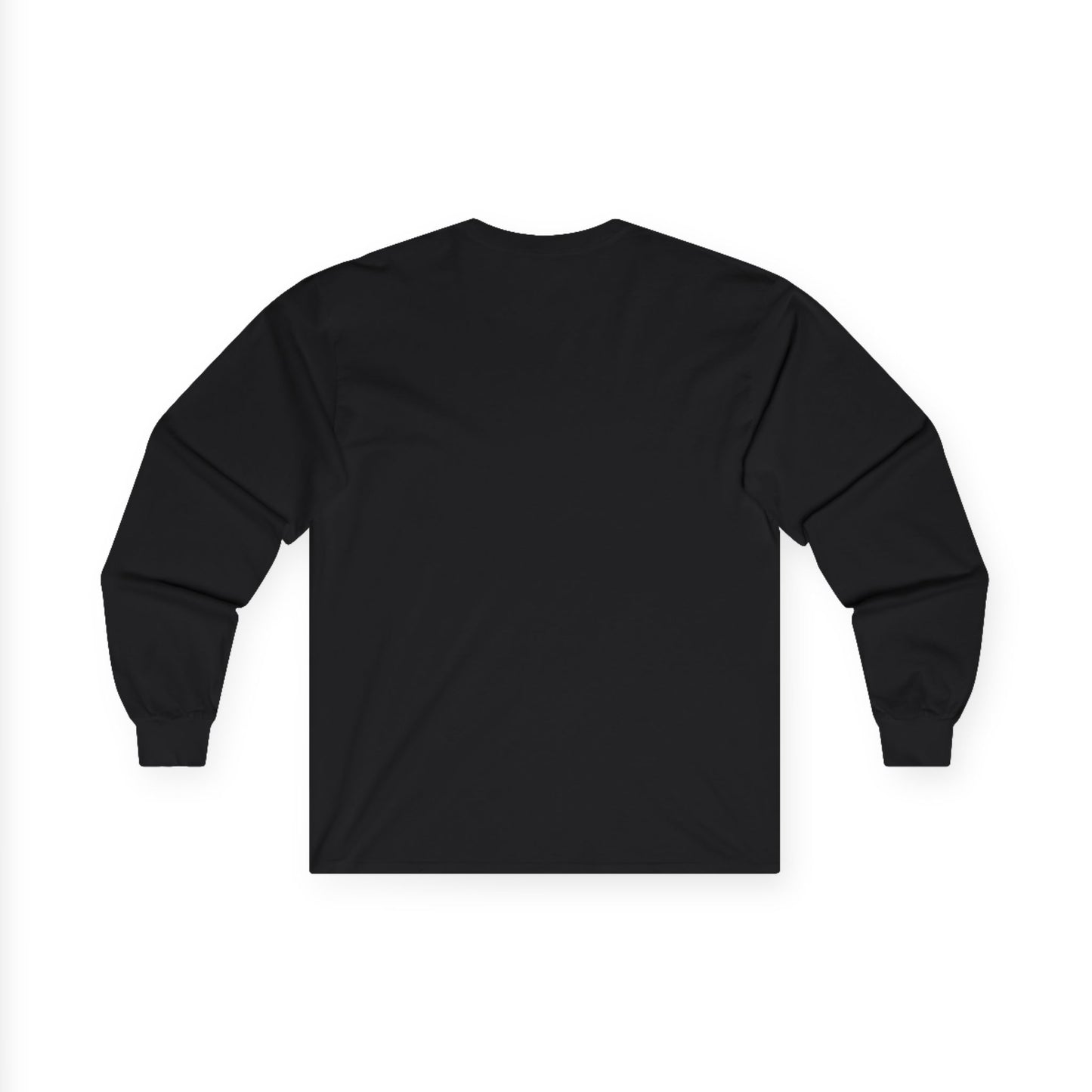 Long Sleeve Tee - Old School Biker Falling to the Crowd Design