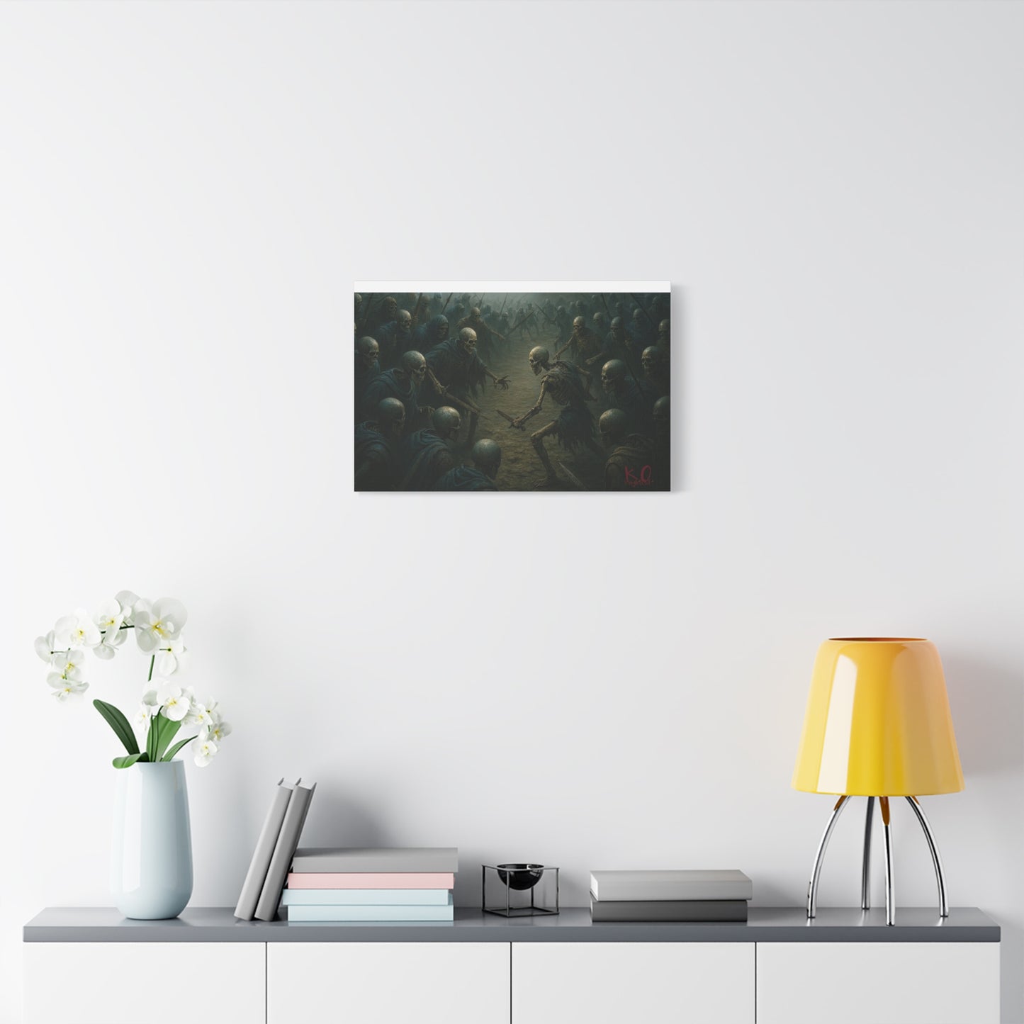 Eerie Skeleton Art Print, Dark Wall Decor, Gothic Home Decoration, Horror Artwork, Unique Gift for Halloween