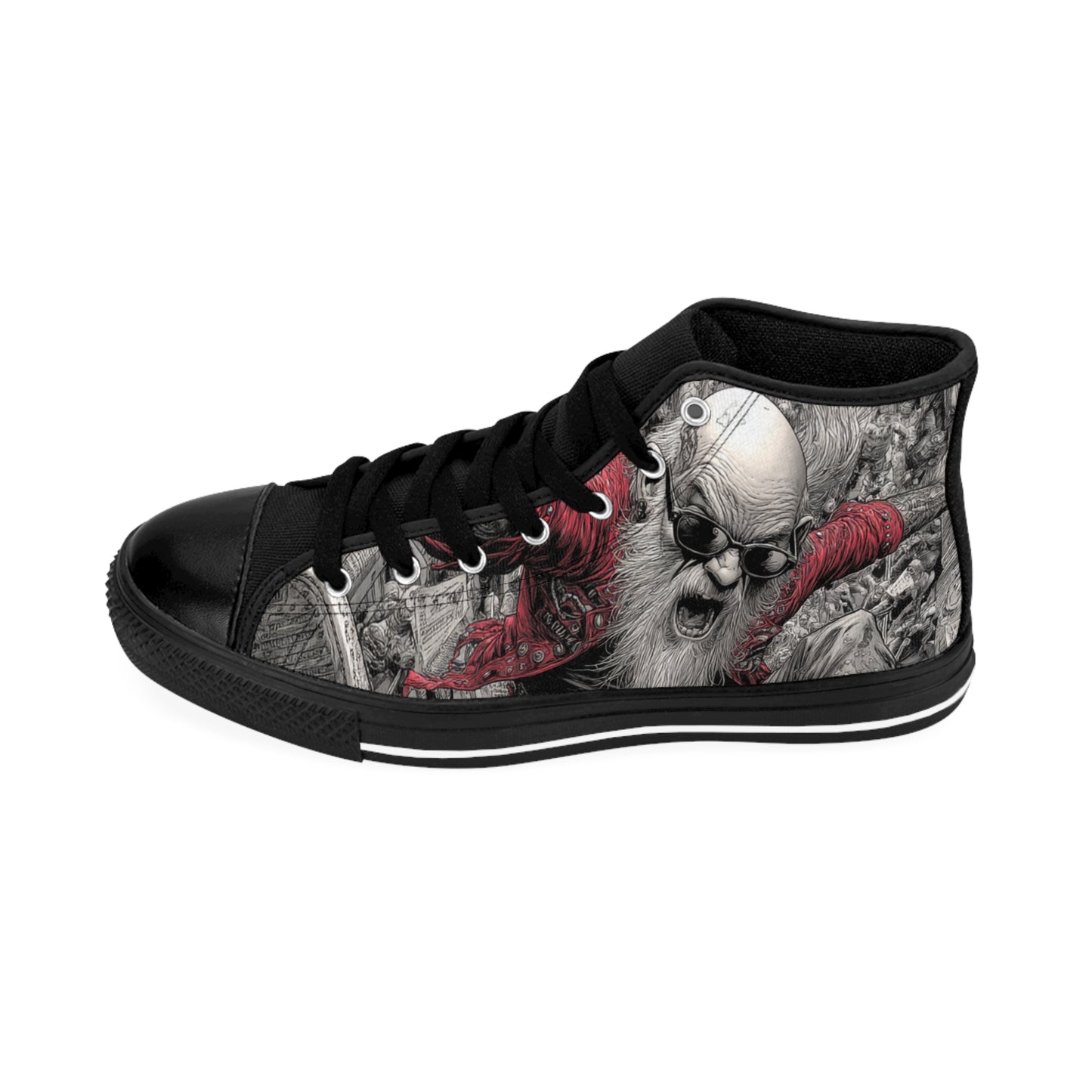 Men's Classic Sneakers with Unique Graphic Design – Stylish High-Top Shoes for Trendsetters