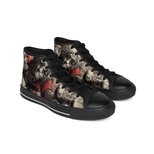 Men's Classic Sneakers with Unique Graphic Design – Stylish High-Top Shoes for Trendsetters
